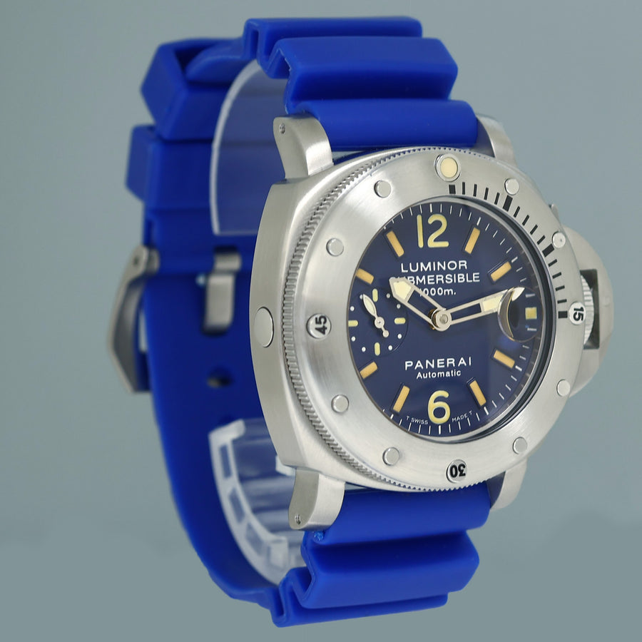 PAPERS Panerai Luminor Submersible La Bomba PAM00087 PAM87 44MM Blue Dial Box