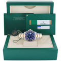 2019 MINT PAPERS Rolex Submariner Blue Ceramic 116613 Two Tone Gold Watch Box