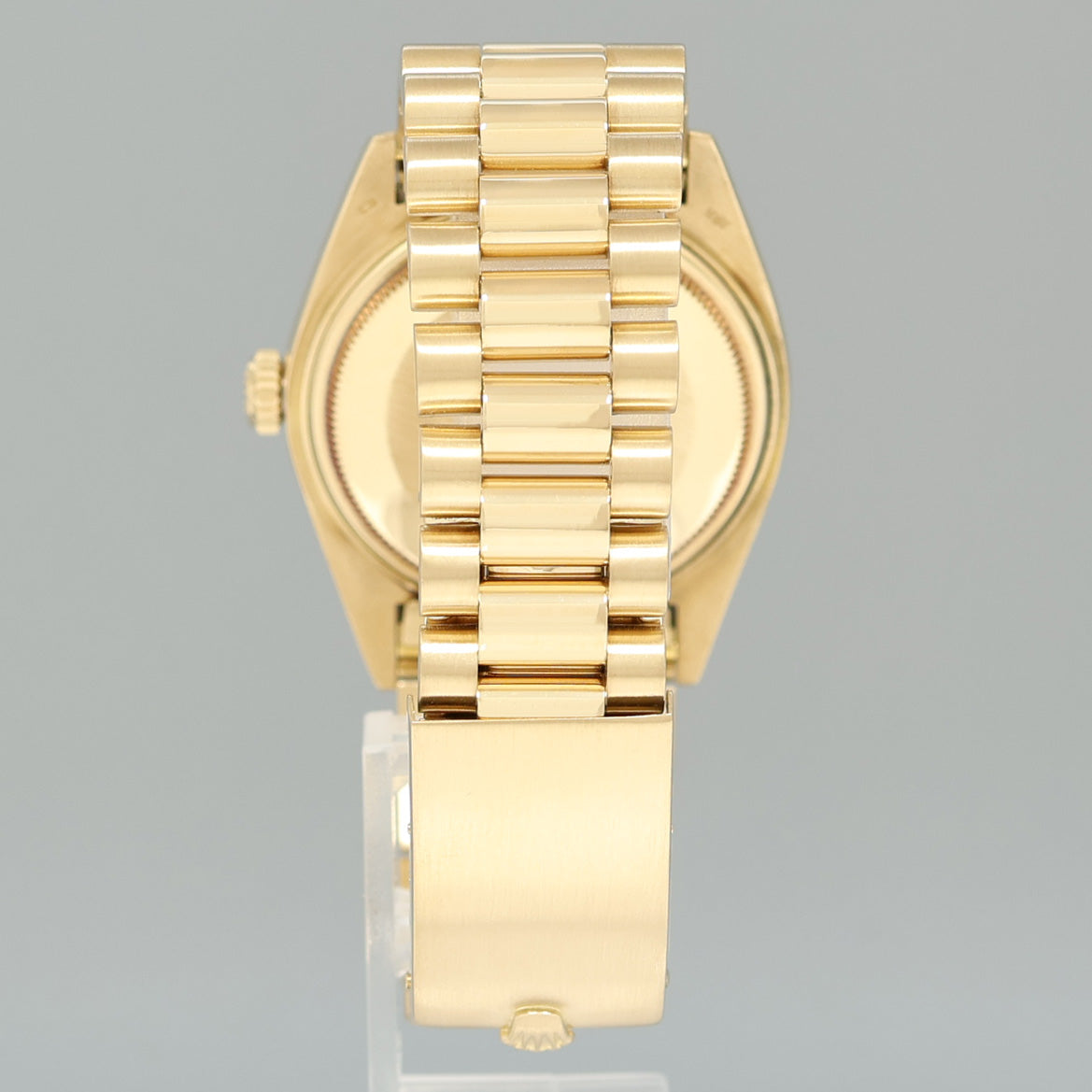 Rolex DateJust 36mm 1601 Yellow Gold President Champagne Pie Pan Stick Watch Box