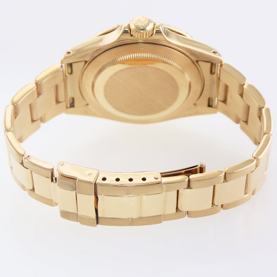 MINT Rolex Yacht-Master Yellow Gold White Sapphire 40mm 16628 40mm Watch Box