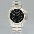 MINT PAPERS Panerai Luminor Chrono Stainless Steel Black 44mm Watch PAM00236