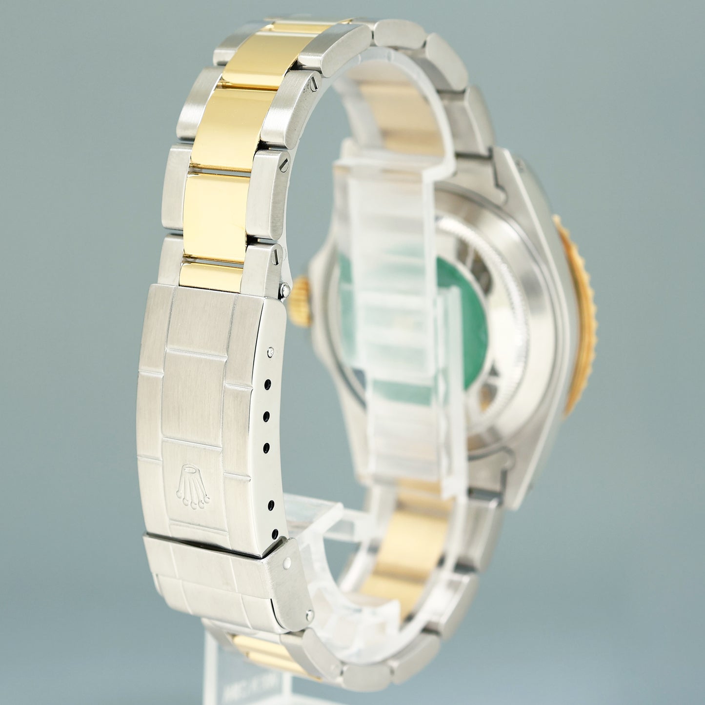MINT 1999 PAPERS Rolex Submariner 16613 Gold Steel Two Tone Gold Sunburst Blue Watch