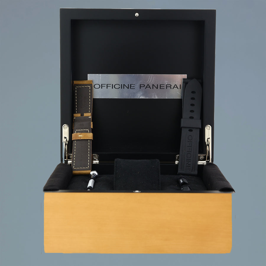 MINT Panerai Luminor 1950 GMT 42mm Steel Watch PAM01535 PAM 1535 Watch Box