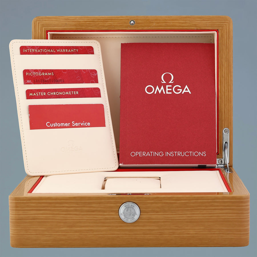PAPERS OMEGA 131.23.41.21.03.001 Constellation 41mm Steel Gold Leather Strap Watch Box