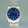 2025 NEW PAPERS Rolex Oyster Perpetual 41mm Blue Stick Oyster Watch 134300 Box