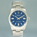 2025 NEW PAPERS Rolex Oyster Perpetual 41mm Blue Stick Oyster Watch 134300 Box
