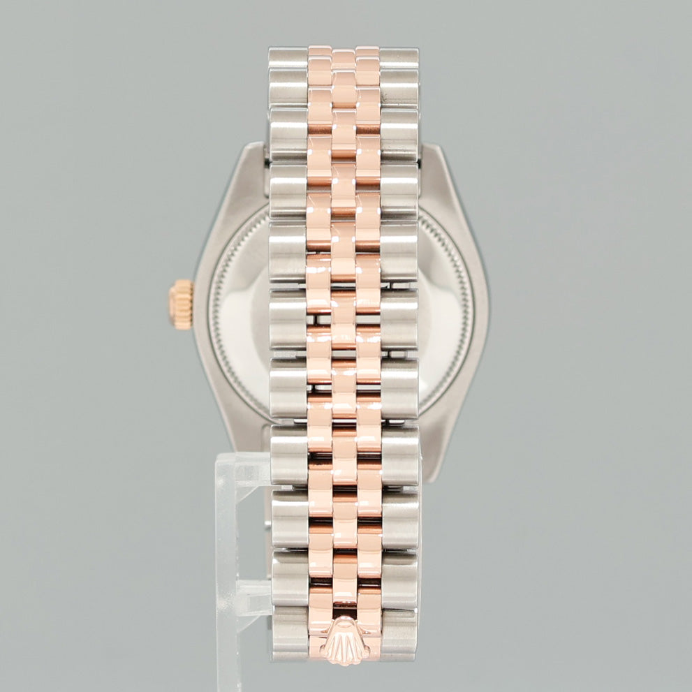 MINT 2015 Rolex DateJust Rose Gold Two Tone 31mm 178341 Chocolate Diamond Watch