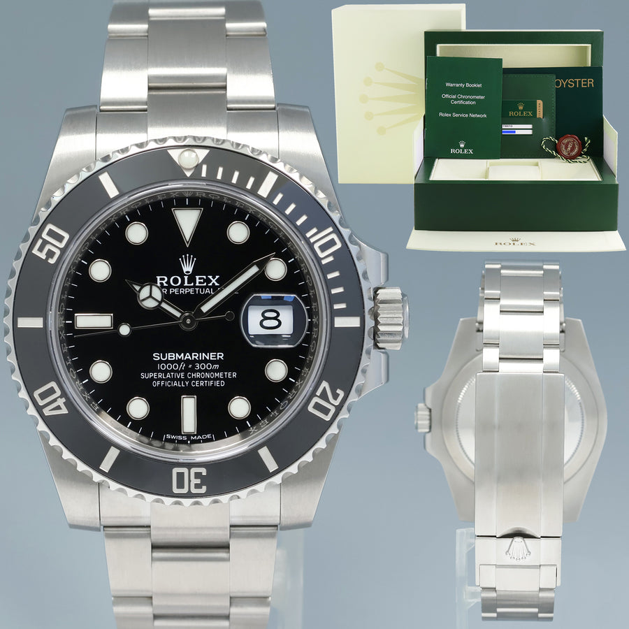 MINT PAPERS Rolex Submariner Date 116610 Steel Black Dial Ceramic Watch Box