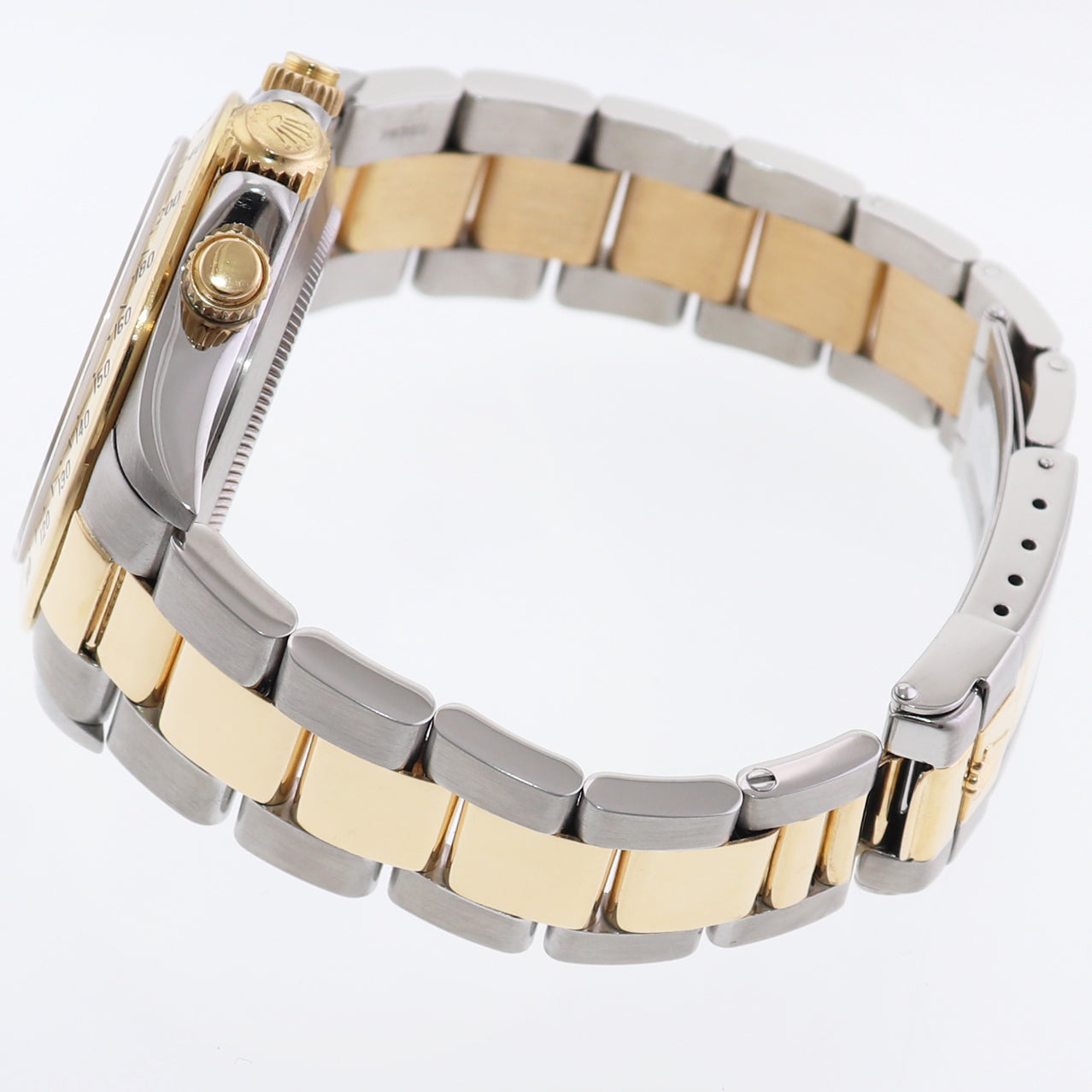 MINT Rolex Daytona 16523 Zenith Two Tone Yellow Gold Champagne Dial Watch