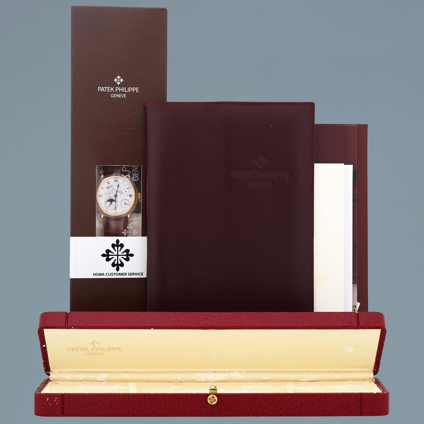 PAPERS 2026 Service Patek Philippe 5054R Rose Gold 36mm Moon Phase Leather Watch