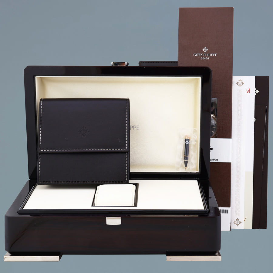 PAPERS 2025 NEW SERVICE Patek Philippe 5961R Rose Gold Chrono Diamond Baguette Watch Box