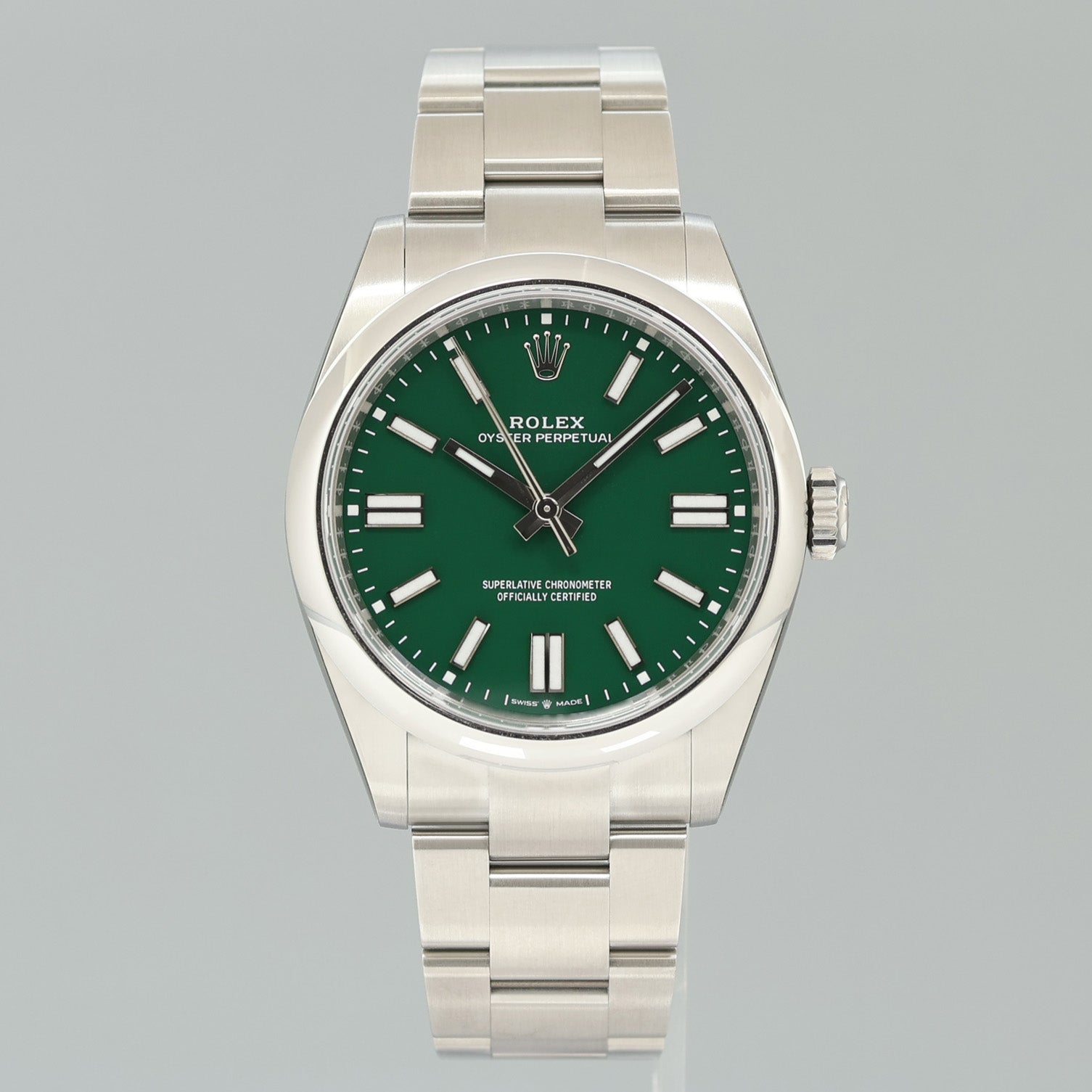 2026 NEW PAPERS Rolex 134300 Oyster Perpetual 41mm Green Stick