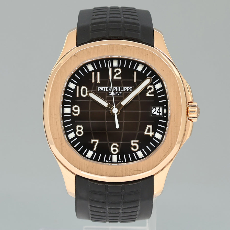 PAPERS MINT 5167R Patek Philippe Aquanaut Rose Gold Brown 40mm Tropical Watch Box