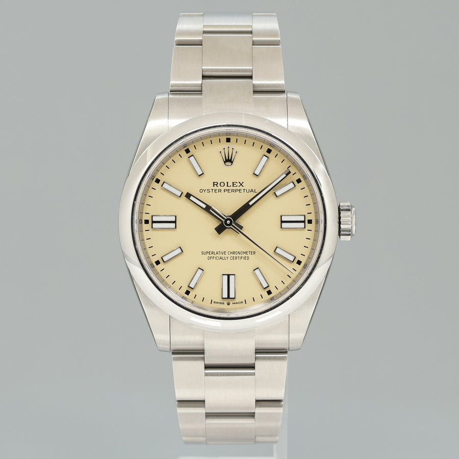 2025 NEW PAPERS Rolex Oyster Beige 134300 Perpetual 41mm Steel Watch Box