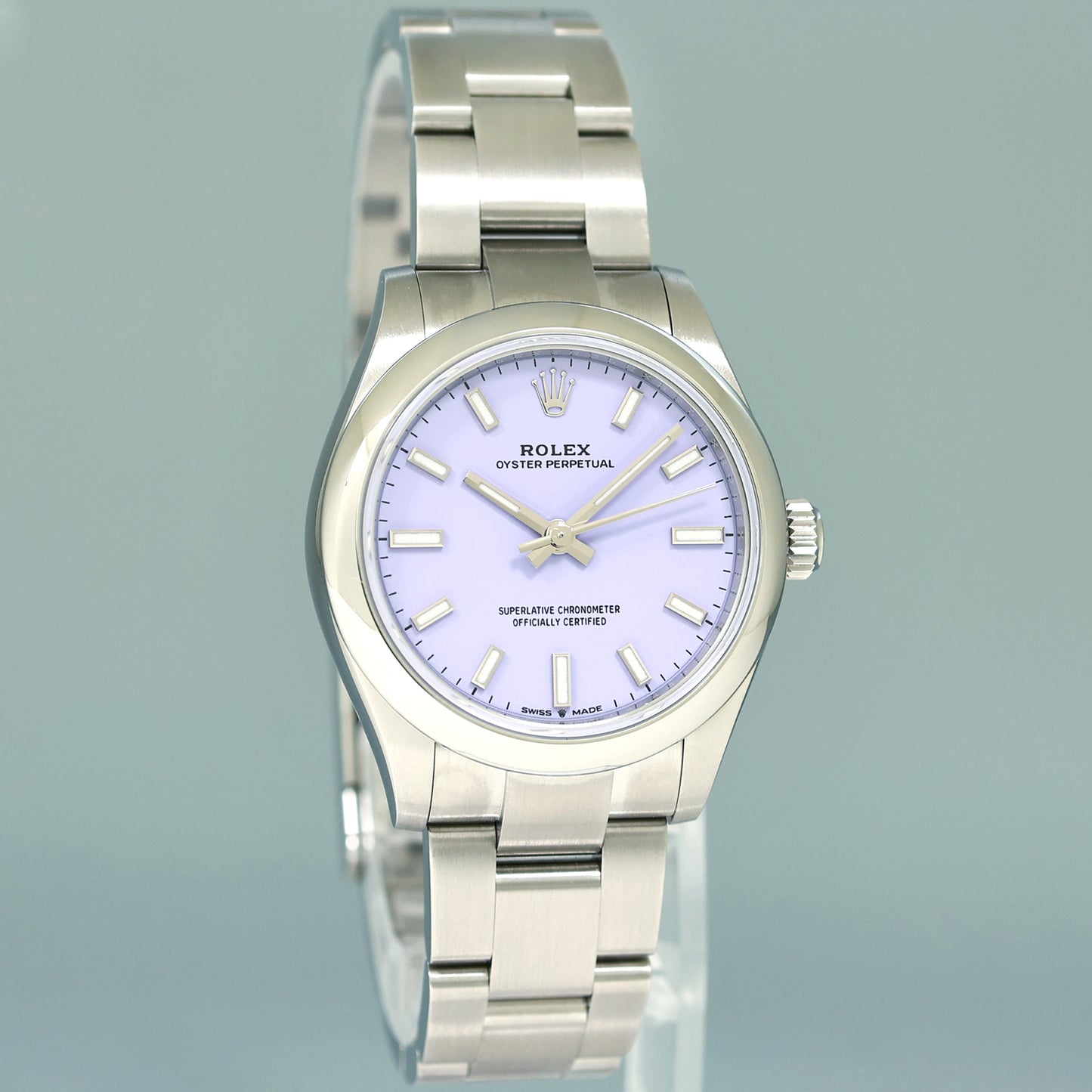 August 2025 NEW PAPERS Rolex Oyster 277200 Perpetual 31mm Lavender Purple Watch Box