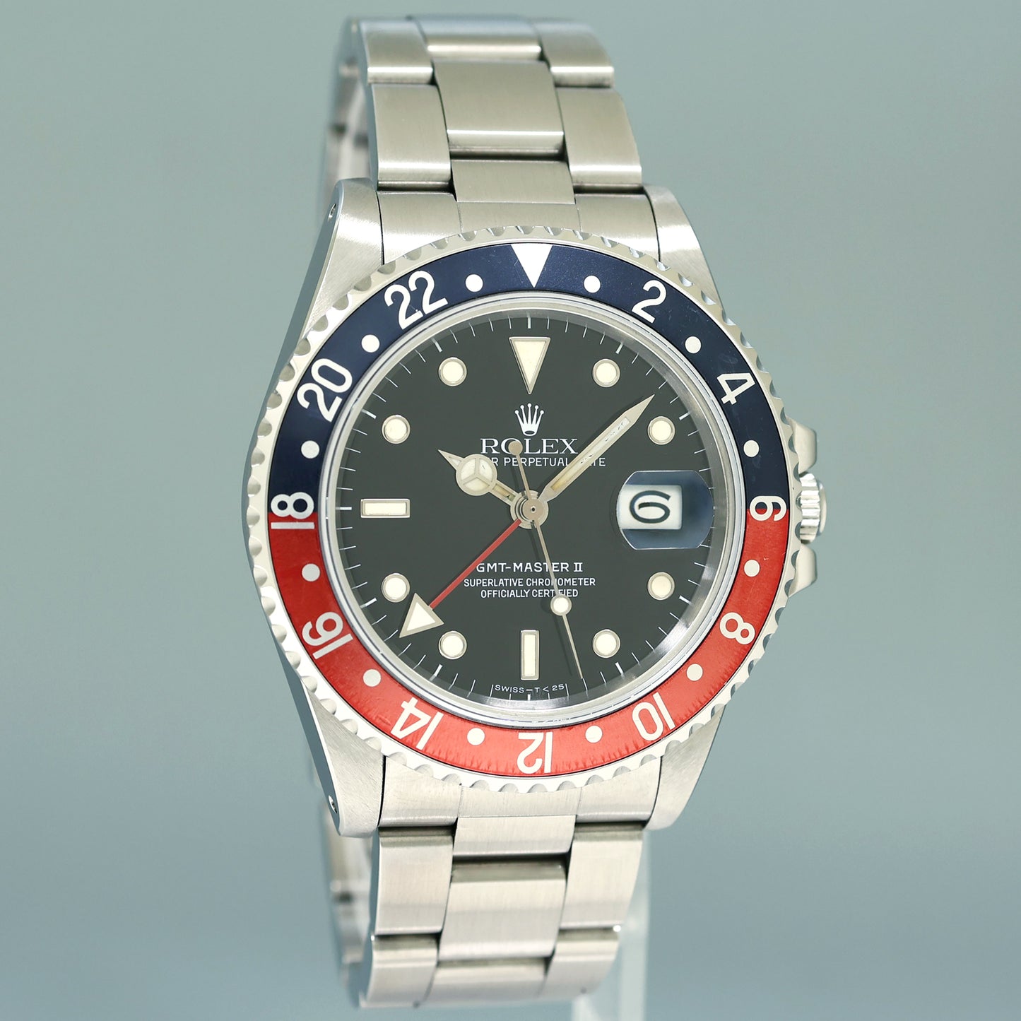 Vintage 1984 Rolex GMT-Master II 2 Fat Lady Coke Red Steel 16760 40mm Watch Box
