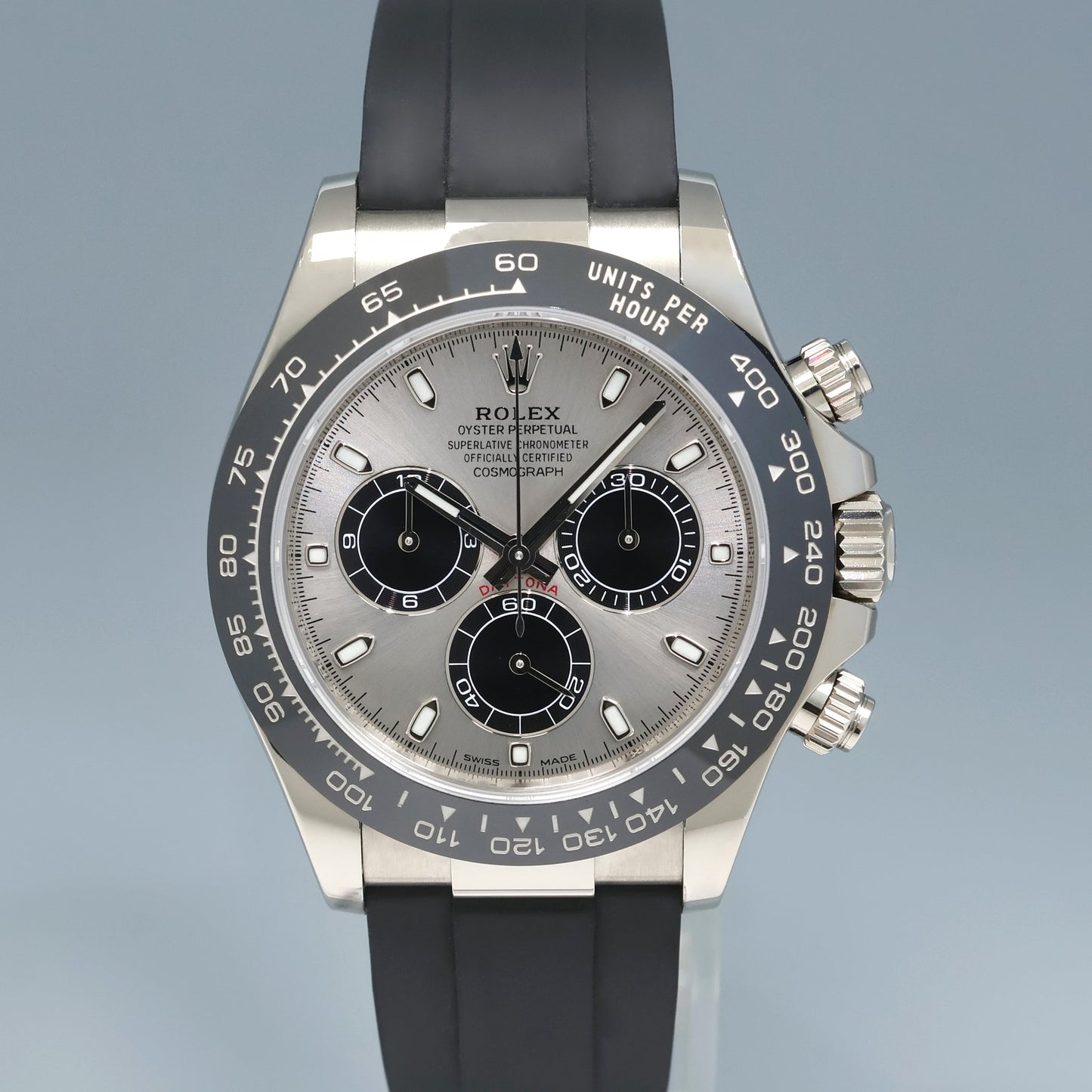 MINT PAPERS Rolex Daytona Oysterflex 116519LN White Gold Ceramic Ghost Panda Watch