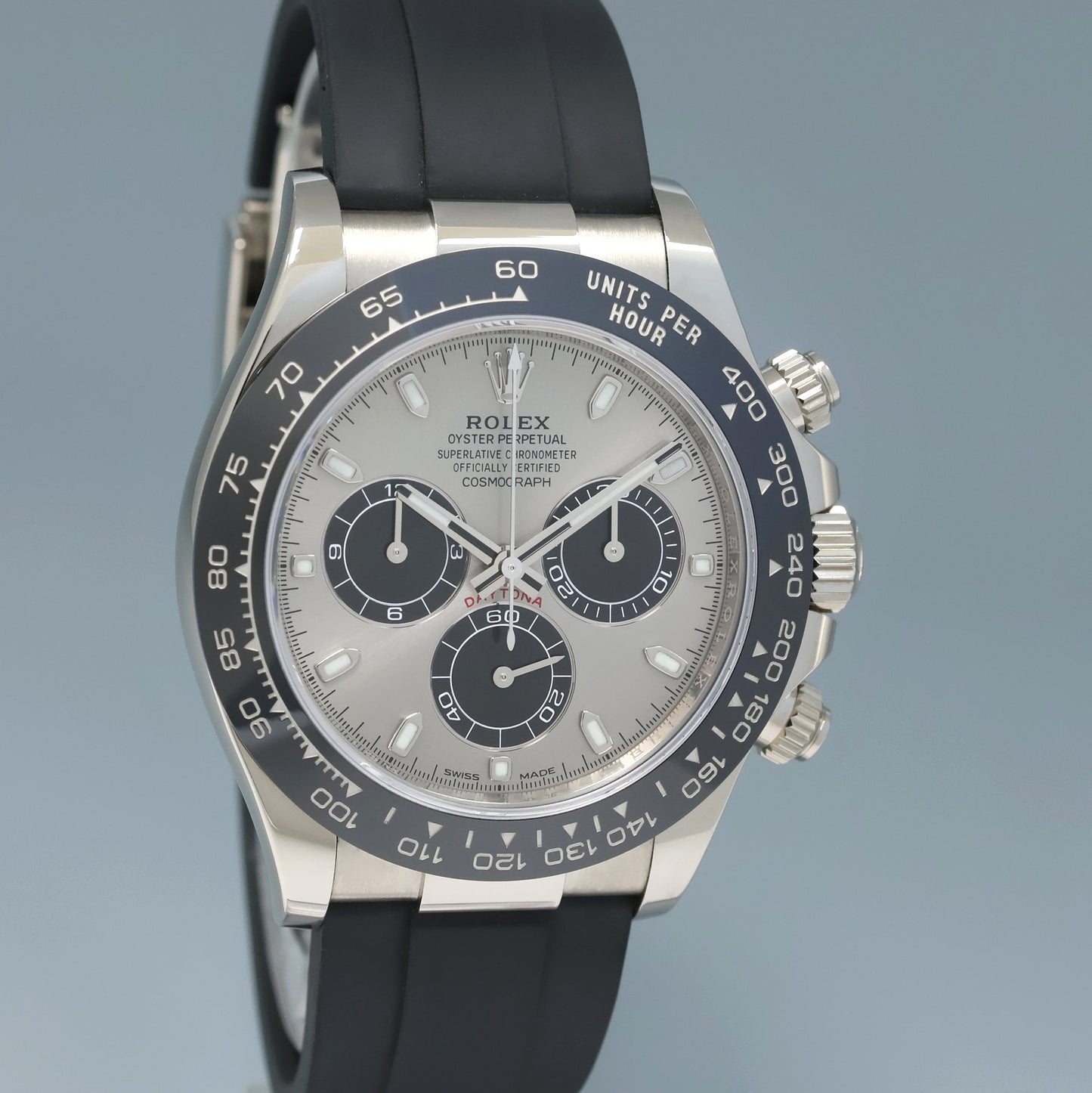 MINT PAPERS Rolex Daytona Oysterflex 116519LN White Gold Ceramic Ghost Panda Watch