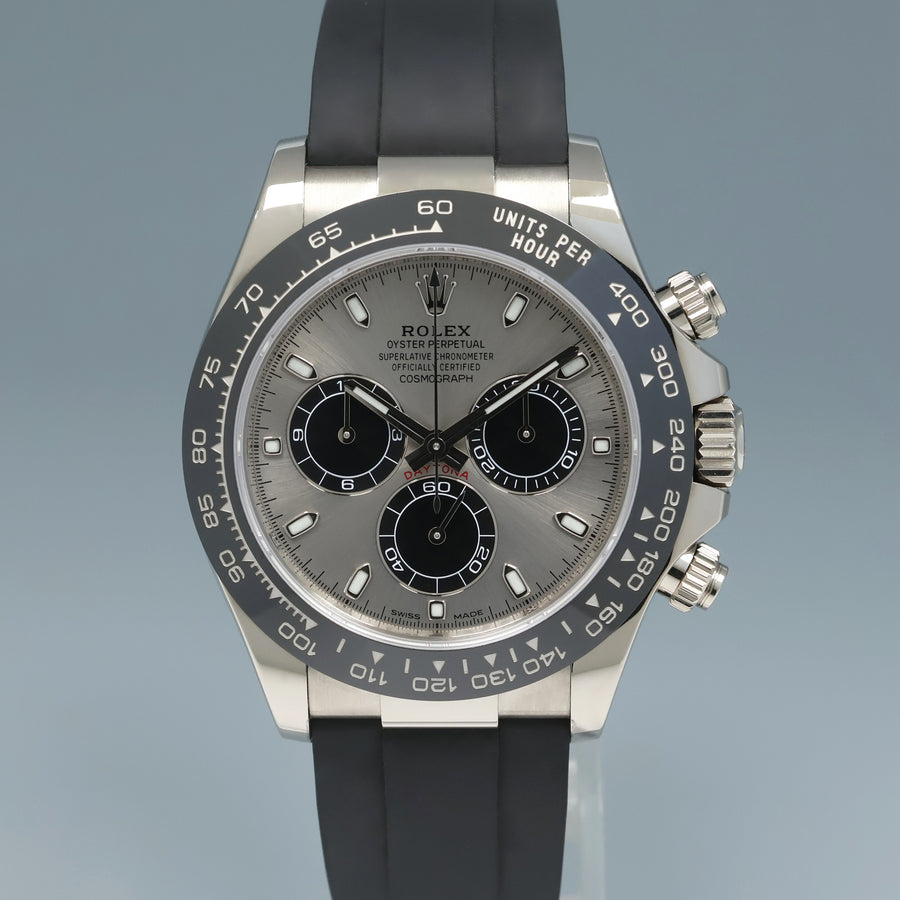 2022 MINT Rolex Daytona White Gold 116519LN Ceramic Ghost Silver Panda Watch Box