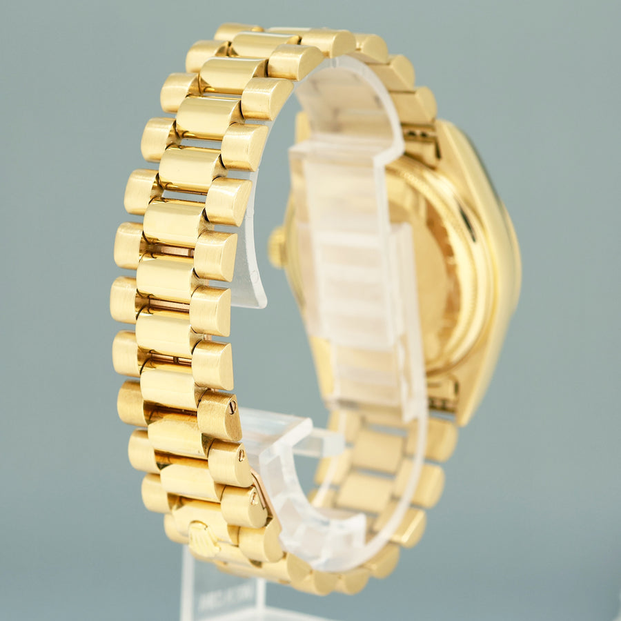 PAPERS Rolex President Day-Date Champagne 18038 Quickset Yellow Gold Watch