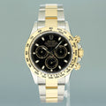 PAPERS 2025 RSC SERVICE Rolex Daytona 116503 Black Two Tone Yellow Gold Watch
