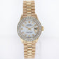 Pearl Diamond Ladies Rolex DateJust President 26mm 6917 Yellow Gold Watch Box