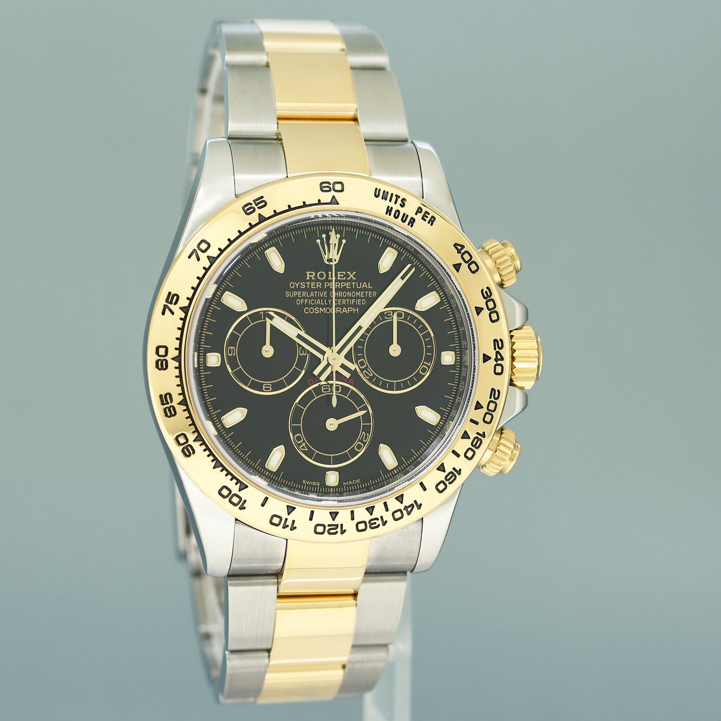 PAPERS 2025 RSC SERVICE Rolex Daytona 116503 Black Two Tone Yellow Gold Watch