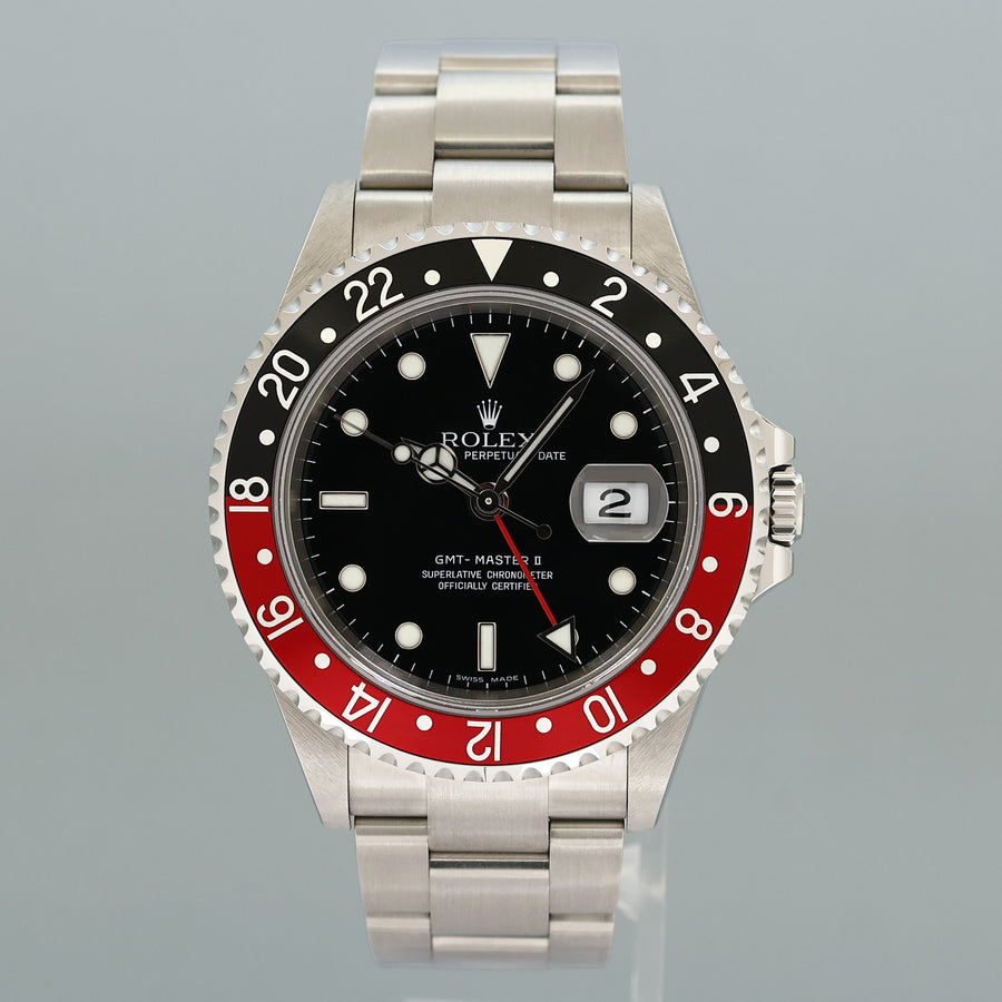 2007 MINT COKE Rolex GMT-Master II Red Black Steel Error Rectangular 16710 Watch Box