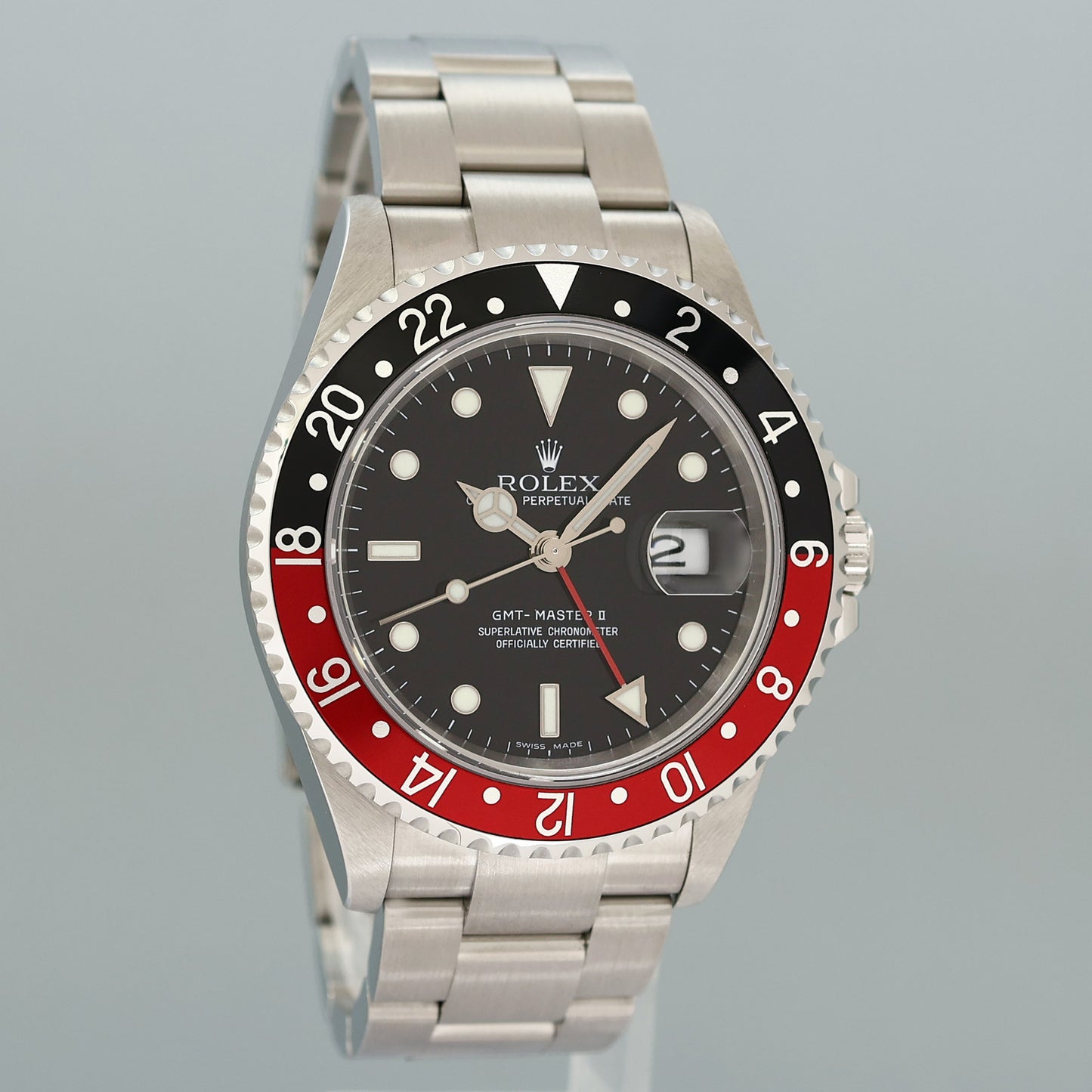 2007 MINT COKE Rolex GMT-Master II Red Black Steel Error Rectangular 16710 Watch Box