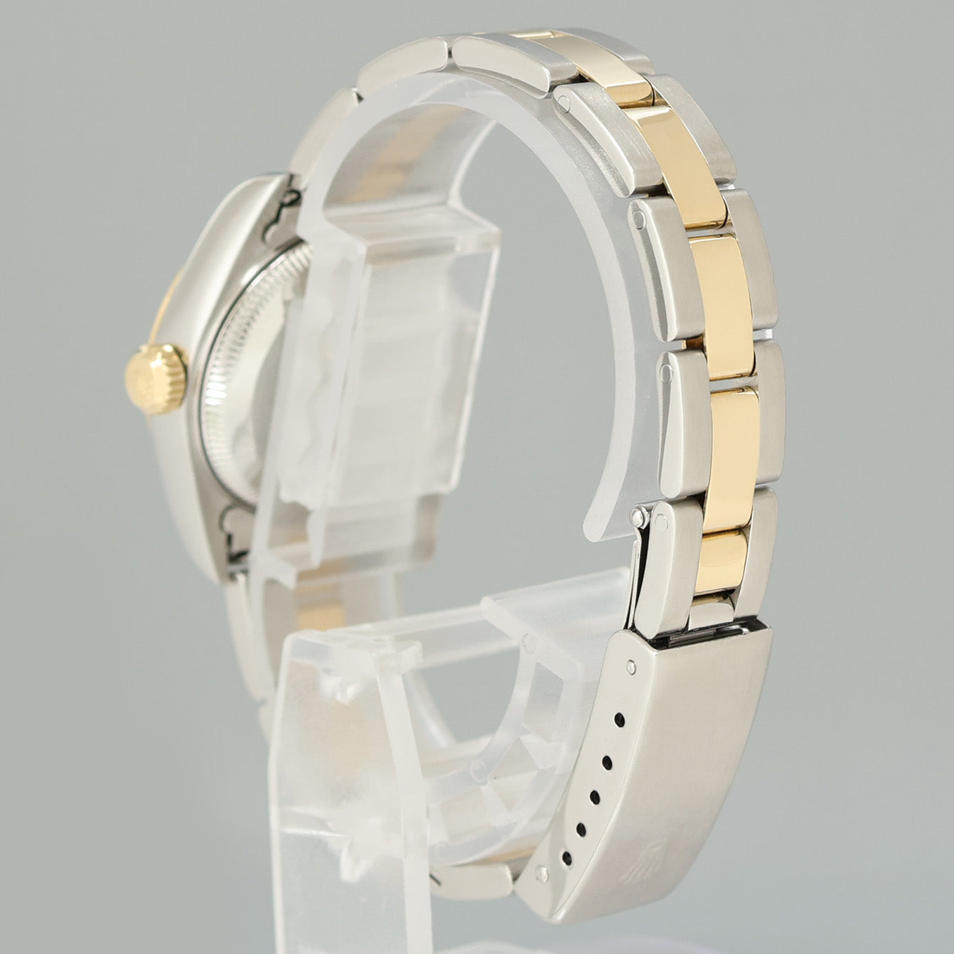 PAPERS MINT Ladies Rolex DateJust 79173 MOP Diamond 26mm Two-Tone Gold Steel Watch