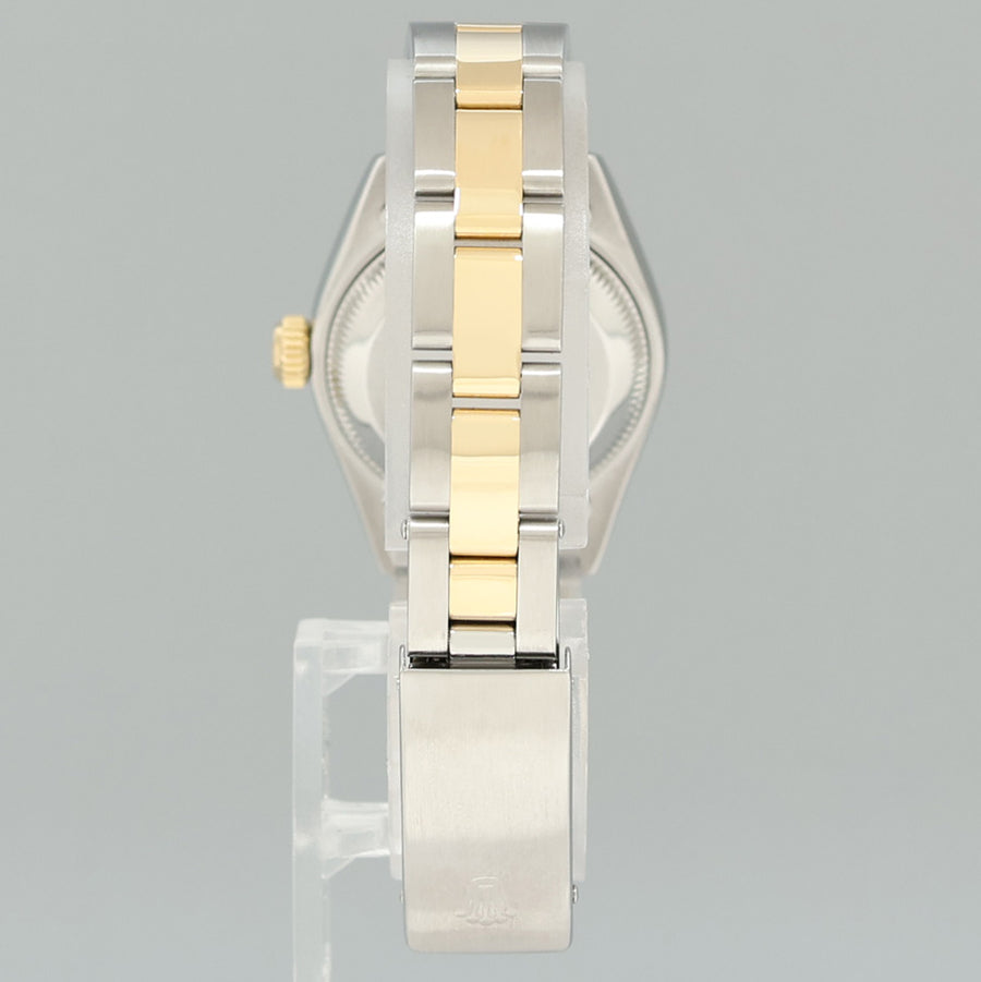 PAPERS MINT Ladies Rolex DateJust 79173 MOP Diamond 26mm Two-Tone Gold Steel Watch