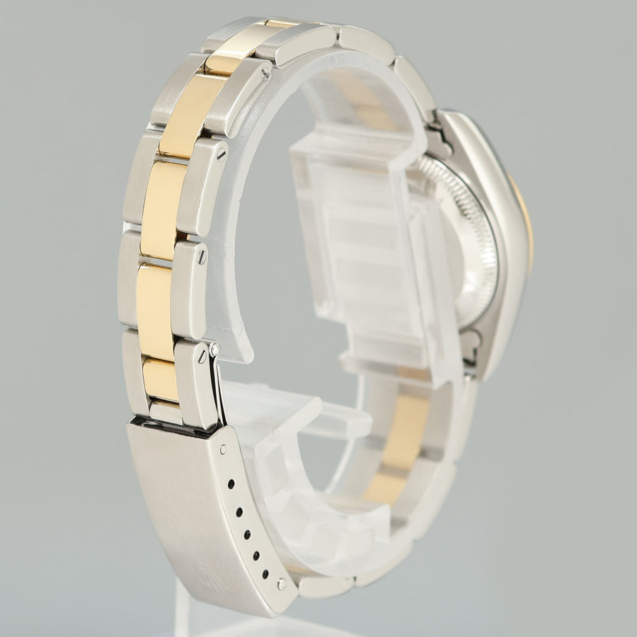 PAPERS MINT Ladies Rolex DateJust 79173 MOP Diamond 26mm Two-Tone Gold Steel Watch