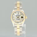 PAPERS MINT Ladies Rolex DateJust 79173 MOP Diamond 26mm Two-Tone Gold Steel Watch