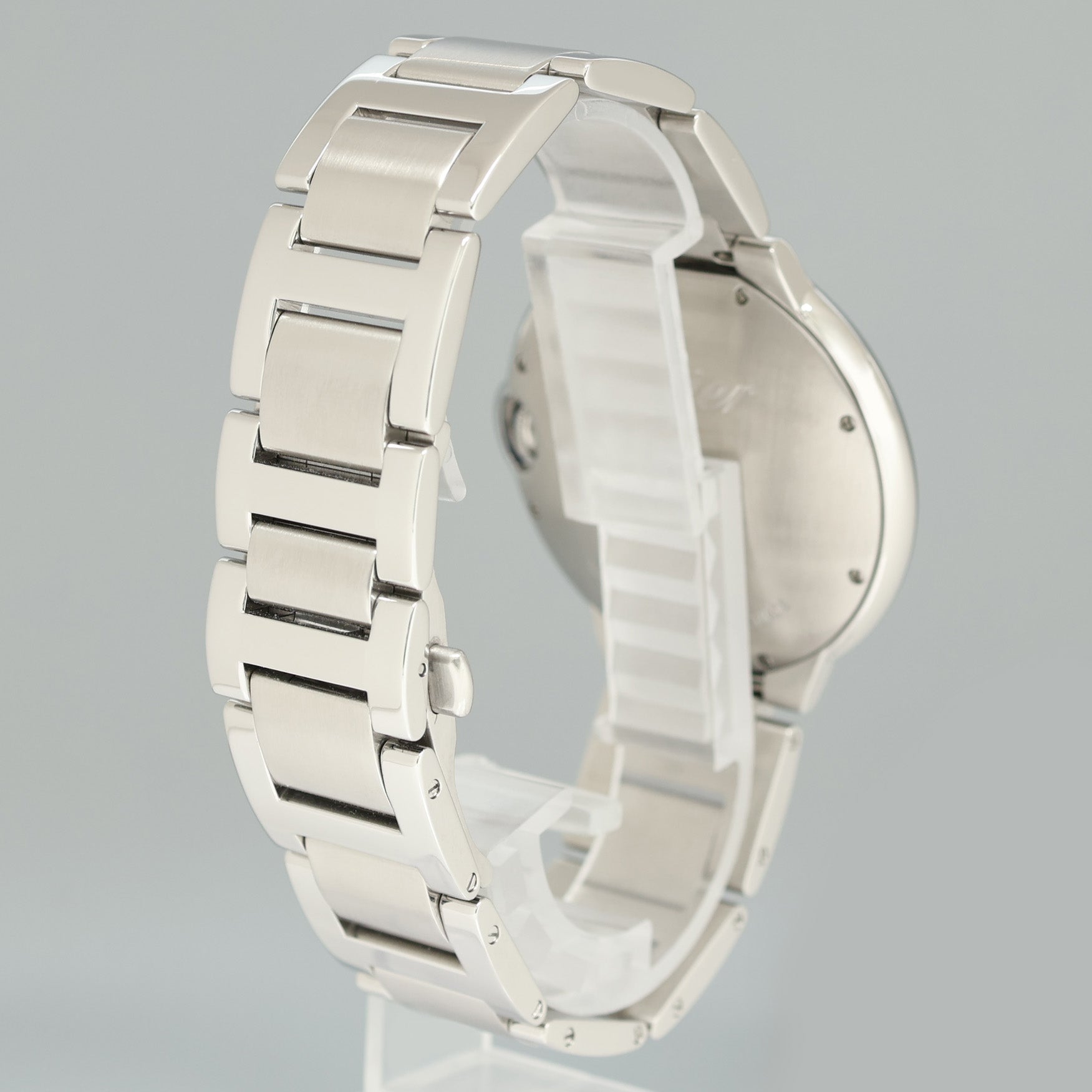 MINT DIAMOND Cartier W69012Z4 Ballon Bleu 3001 Silver Roman Steel