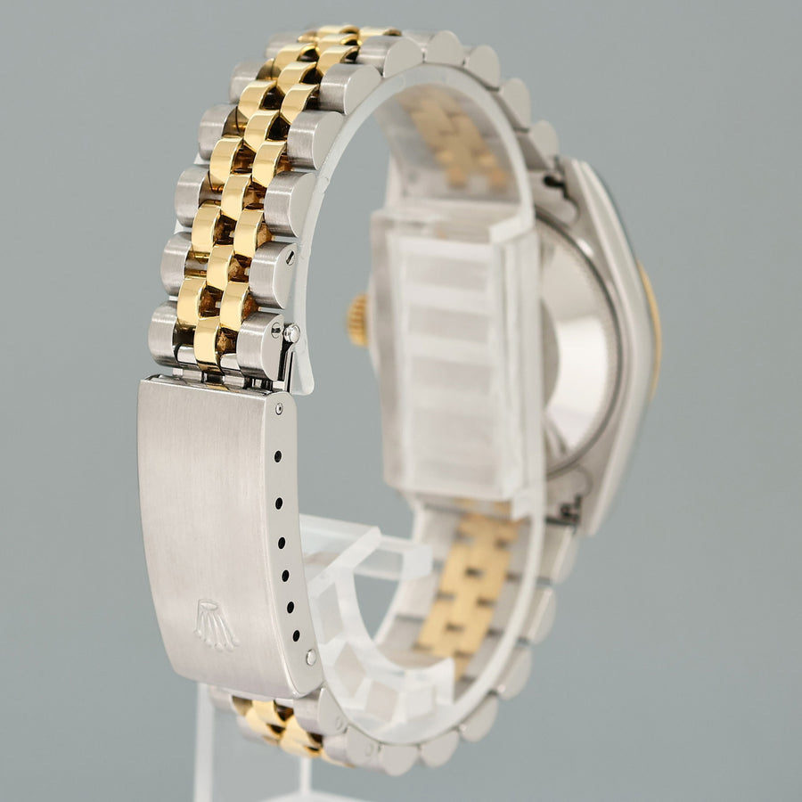 MINT Ladies Rolex 68273 Two Tone 18k Gold Steel 31mm Champagne Diamond Watch