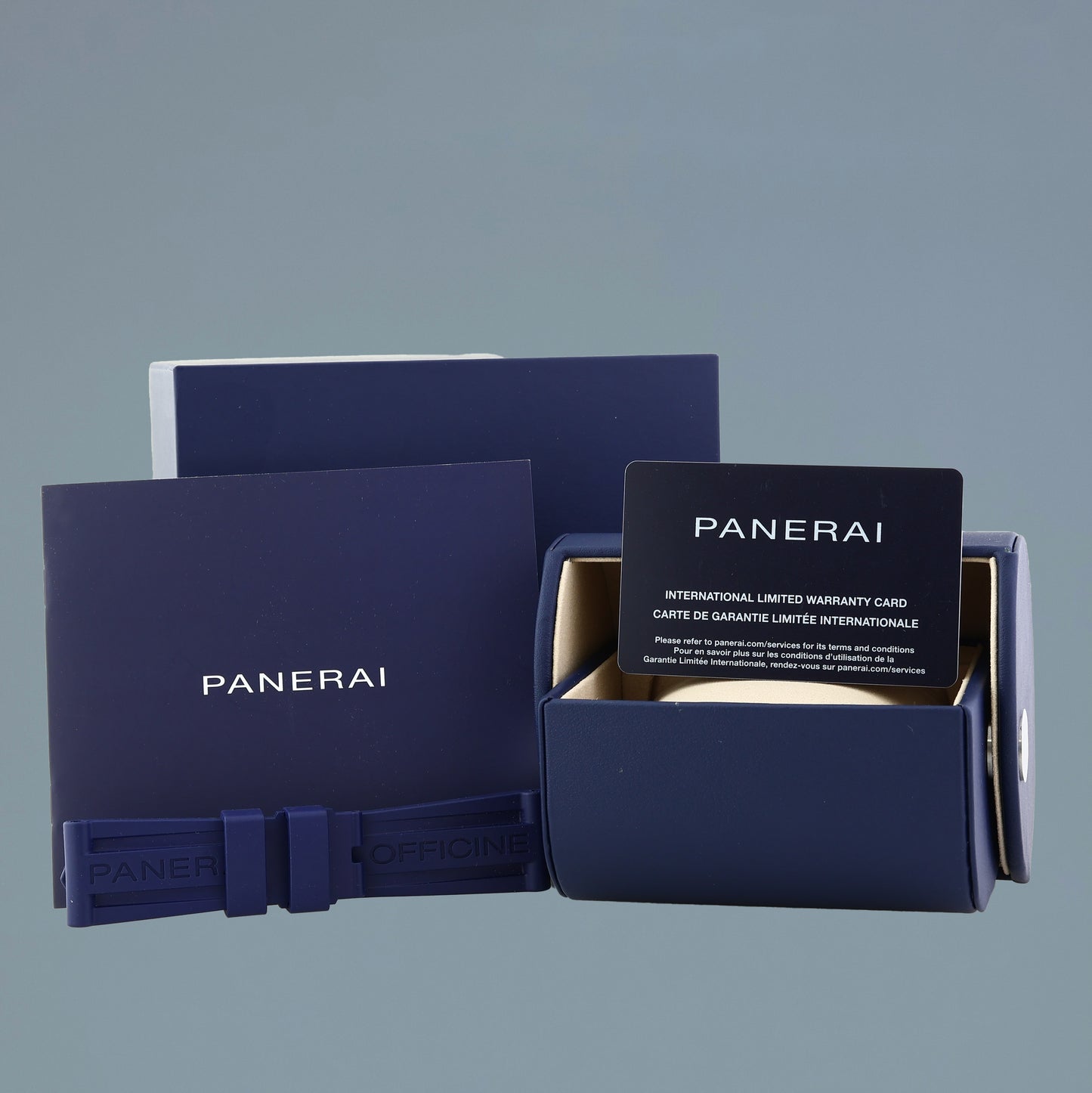 NEW PAPERS Panerai Radiomir 45mm PAM01383 Blue PAM 1383 Stainless Steel Men's Watch Box