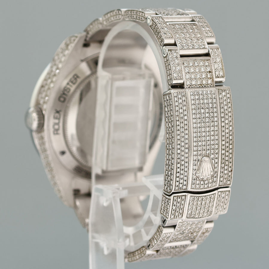 MINT Rolex Milgauss Diamond Iced Out Pave Sapphire 116400 Steel Watch Box
