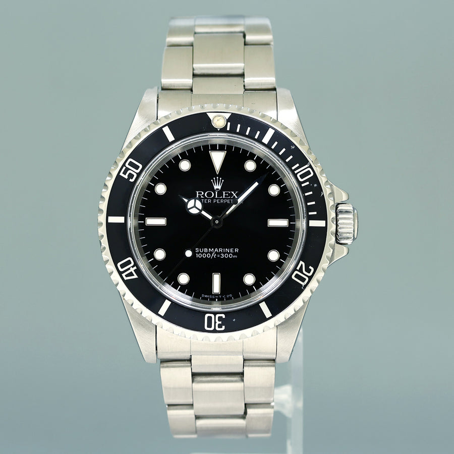 1994 MINT Rolex Submariner No-Date 2 Line Tritium Dial 14060 Steel Black 40mm Watch Box