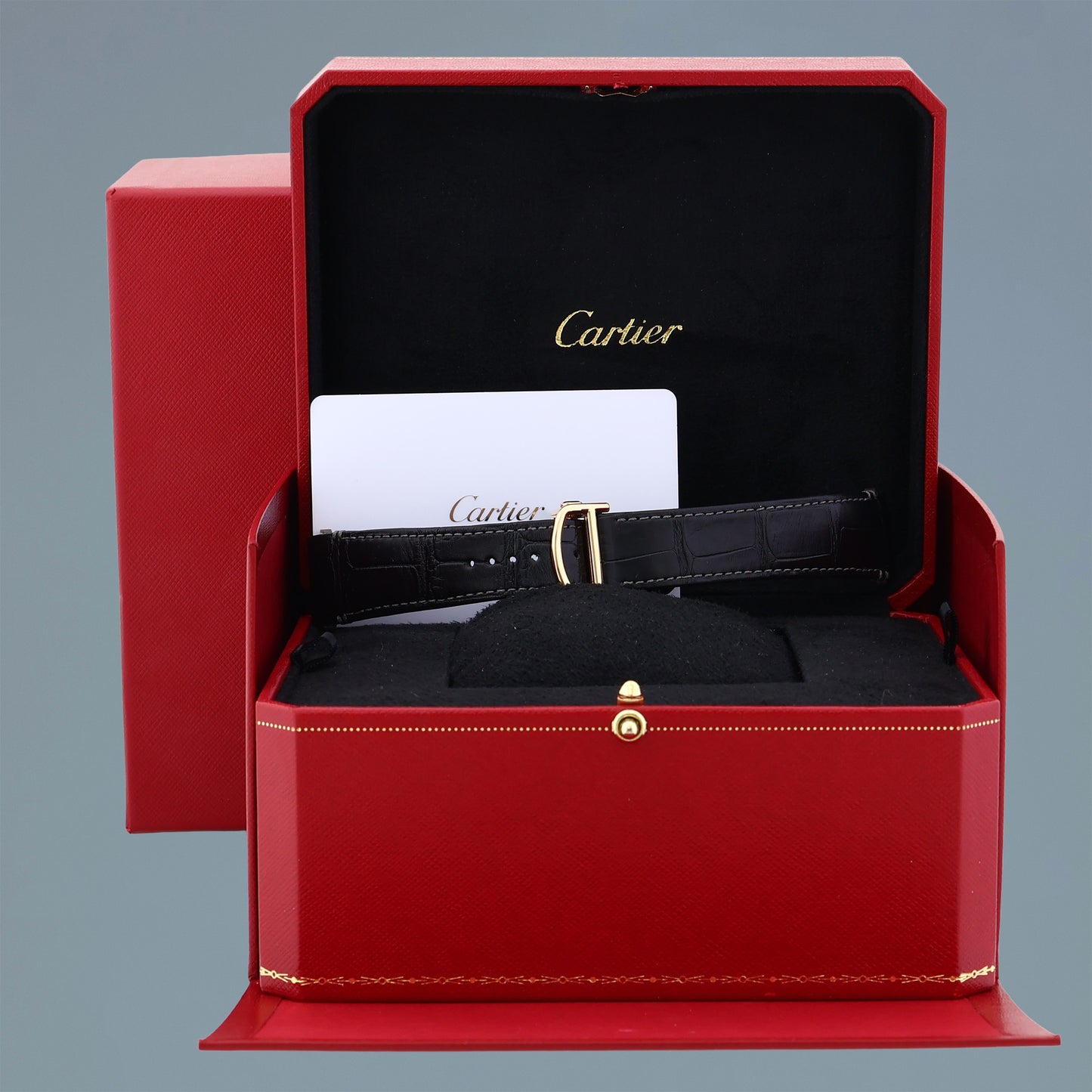 2023 PAPERS MINT Cartier Rose Gold Skeleton WHSA0016 Manual Wind Watch Box