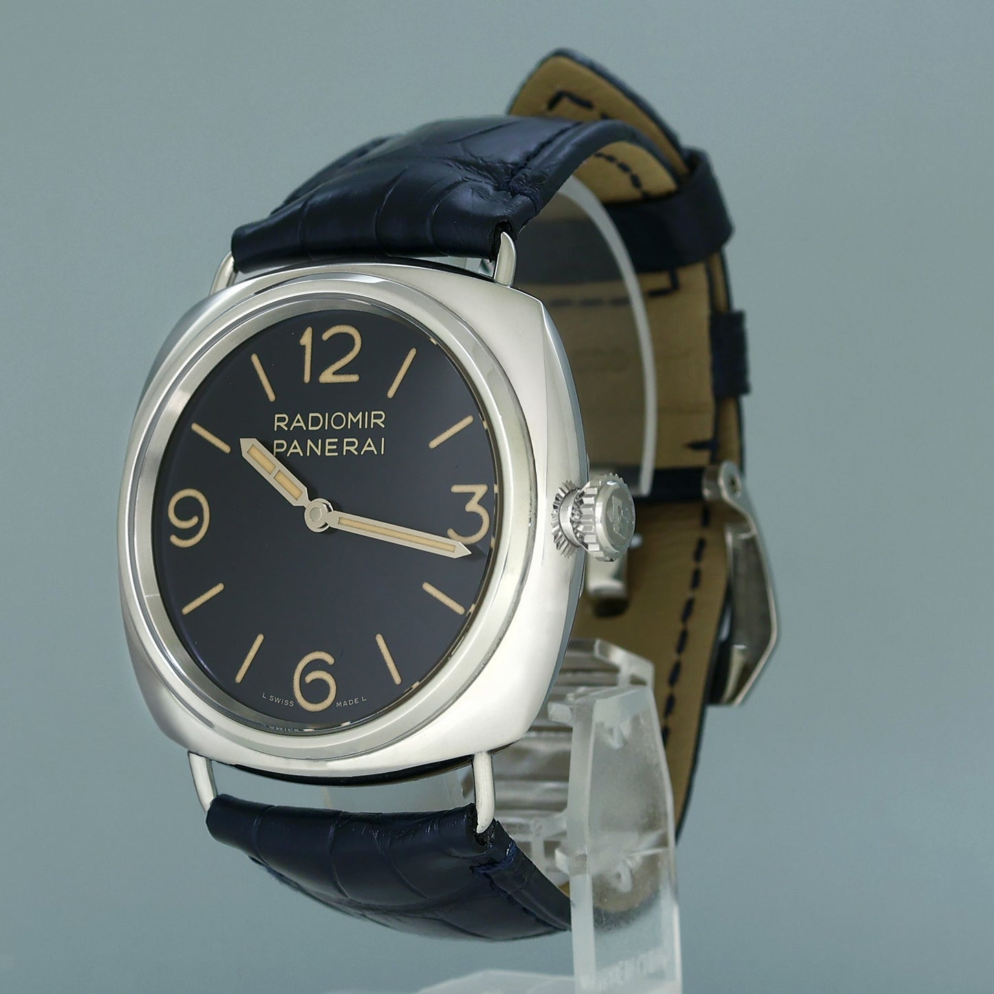 NEW PAPERS Panerai Radiomir 45mm PAM01383 Blue PAM 1383 Stainless Steel Men's Watch Box