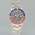 2000 Rolex GMT-Master 2 Pepsi Blue Red Steel 16710 Watch Black Watch Box