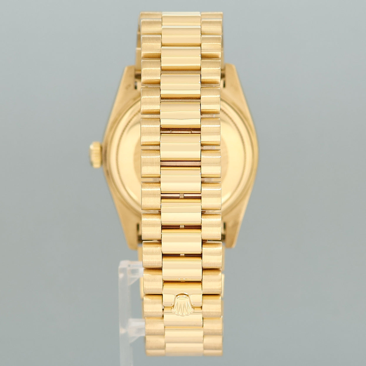 Mint Rolex President Day Date 18038 Quick Set Champagne Diamond Yellow Gold Watch