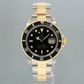 Rolex Submariner Date 16803 Two-Tone Yellow Gold Steel Black 40mm Watch Box