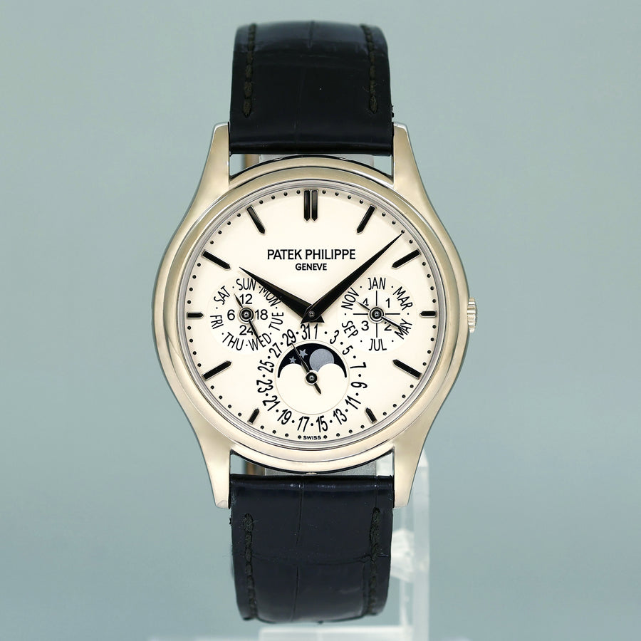 2012 PAPERS Patek Philippe 5140G 37mm White Gold Perpetual Grand Complication Watch