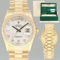 2017 PAPERS MINT Rolex President Day Date Yellow Gold 118238 Meteorite Diamond Watch
