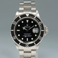 MINT 2008 ENGRAVED REHAUT Rolex Submariner Date 16610 Stainless Steel Black Watch