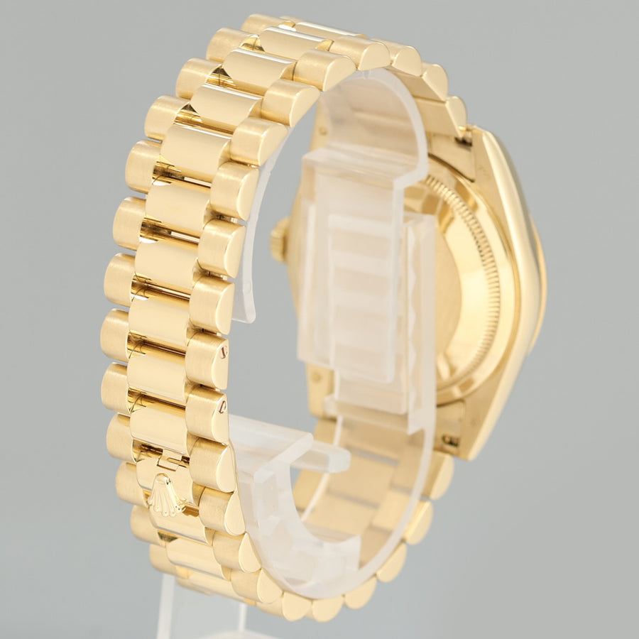 2017 PAPERS MINT Rolex President Day Date Yellow Gold 118238 Meteorite Diamond Watch