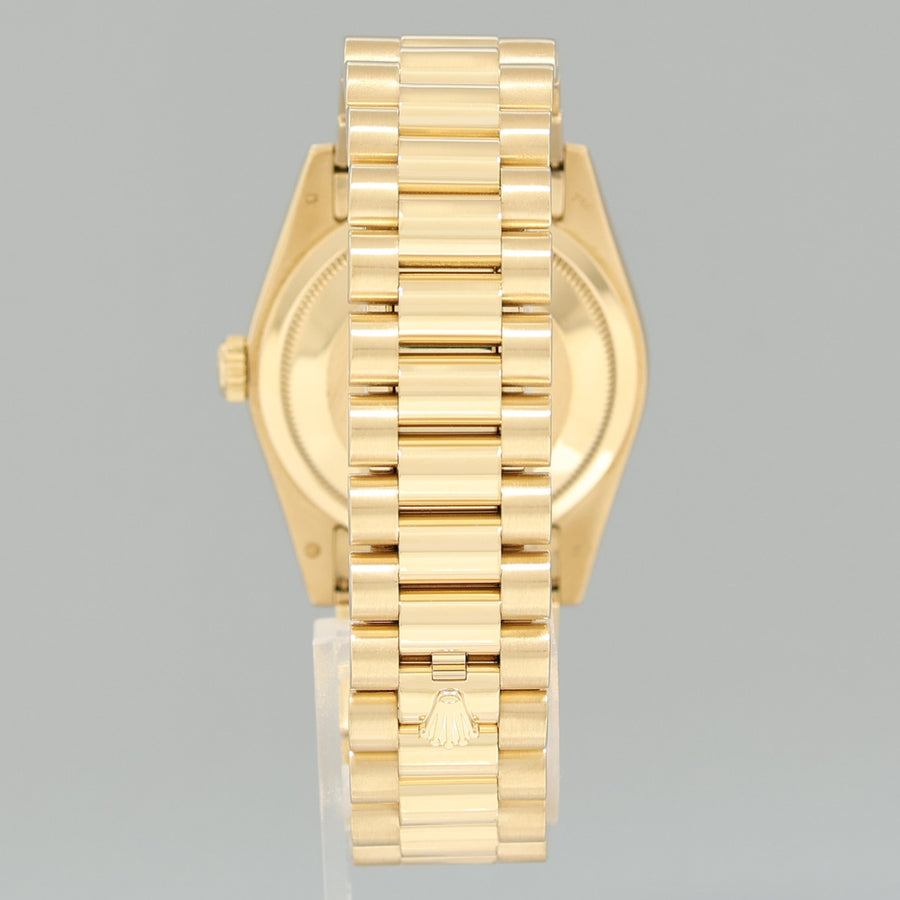 2017 PAPERS MINT Rolex President Day Date Yellow Gold 118238 Meteorite Diamond Watch