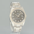 2014 MINT Rolex Datejust 2 41mm Rhodium Diamond 116334 White Gold Fluted Watch Box