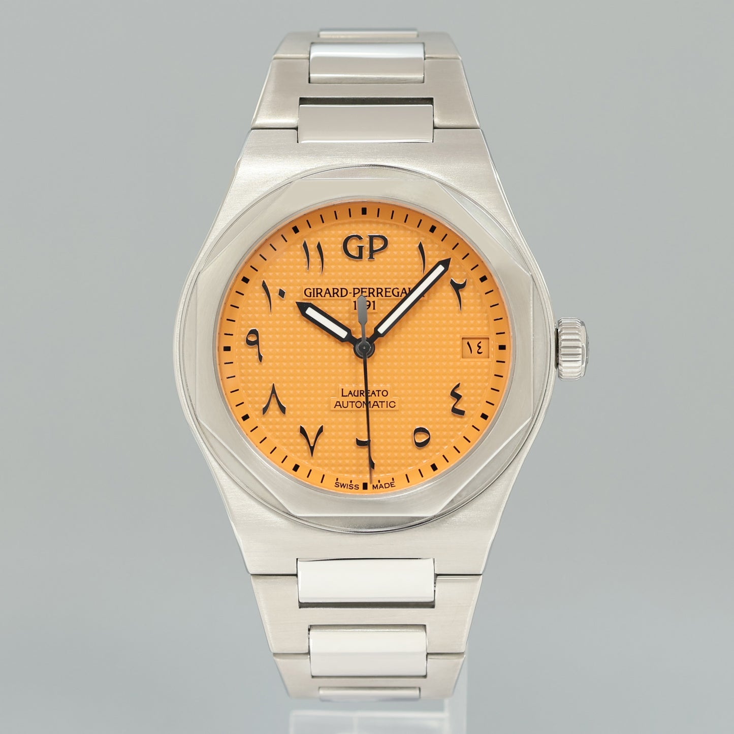 Girard Perregaux Laureato Limited 28 Pieces 81010-11-1745-11A Orange Arabic Watch